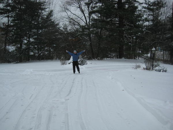 Emma in the driveway